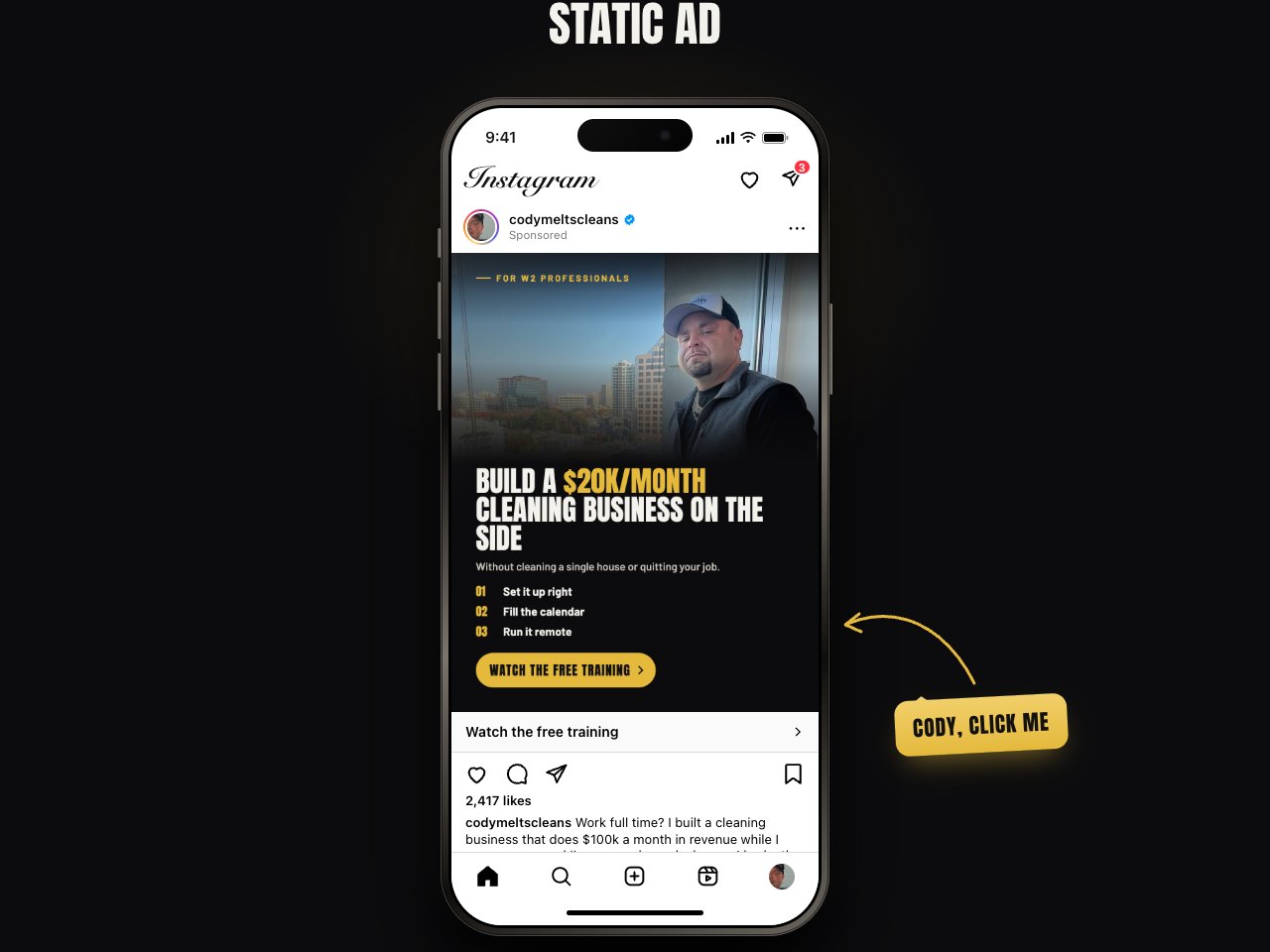 Static ad preview